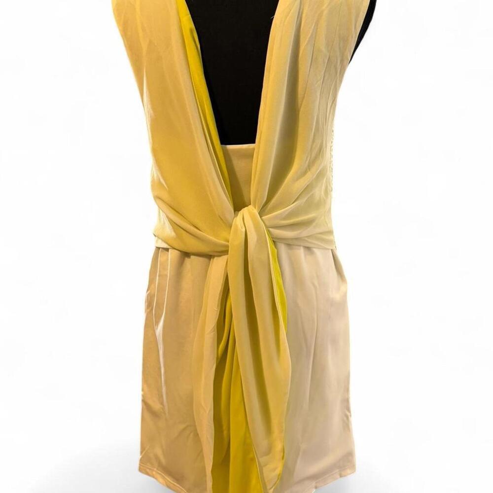 Lucy & Co. lime green and white, gorgeous tie back dress Size Large - Picture 7 of 7